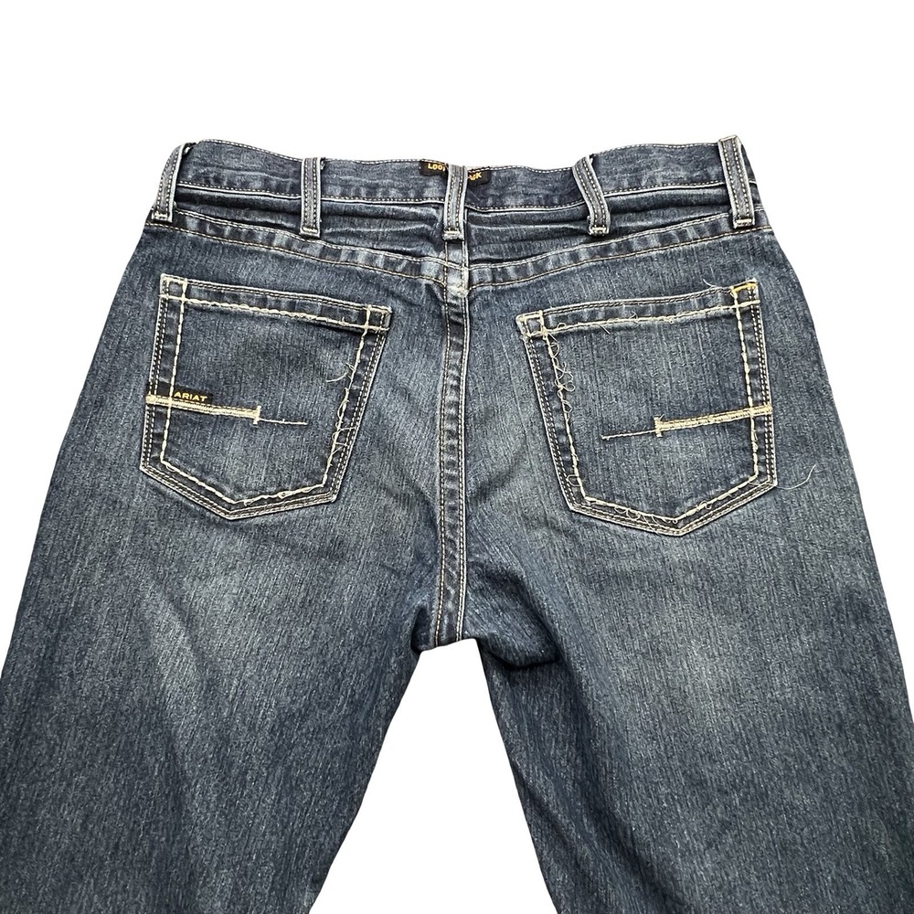 Ariat Rebar M5 Mens Jeans 34x32 Straight Leg Work Denim Blue Western